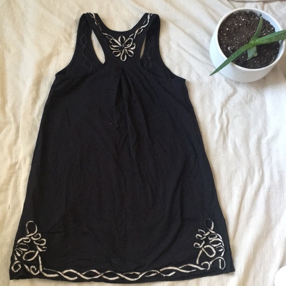 Mud Pie cotton Shift Mini dress with ribbon - Picture 4 of 8